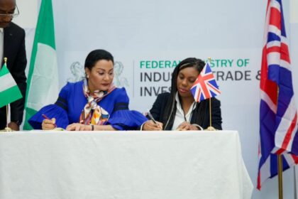 UK Minister for Trade and Business, Kemi Badenoch sign first-of-its-kind enhanced trade and investment partnership with Nigerian counterpart, Minister of Industry, Trade and Investment, Doris Nkiruka Uzoka-Anite, on Tuesday in Abuja.